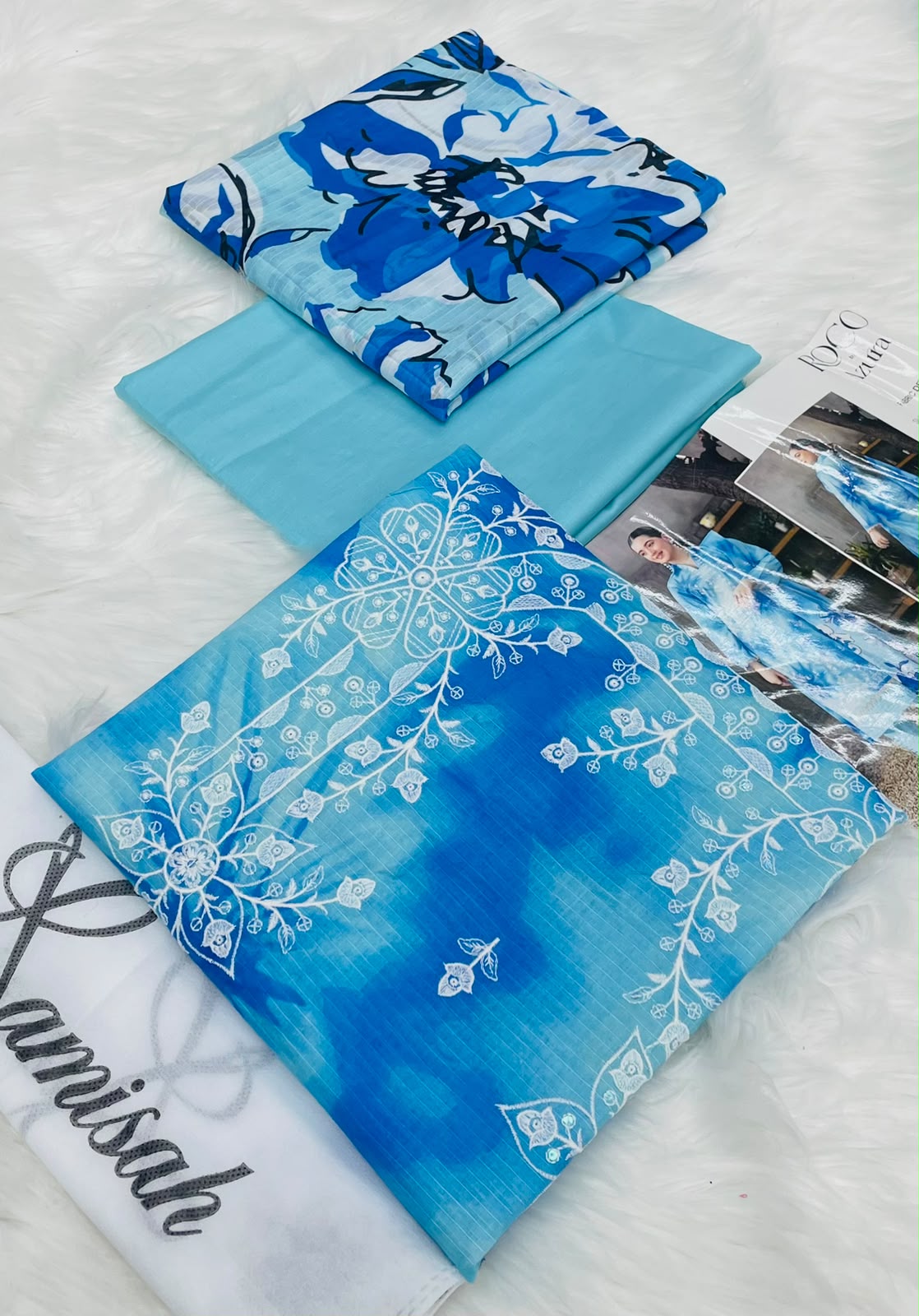 Roco Azura Embroidered 3PC Lawn
