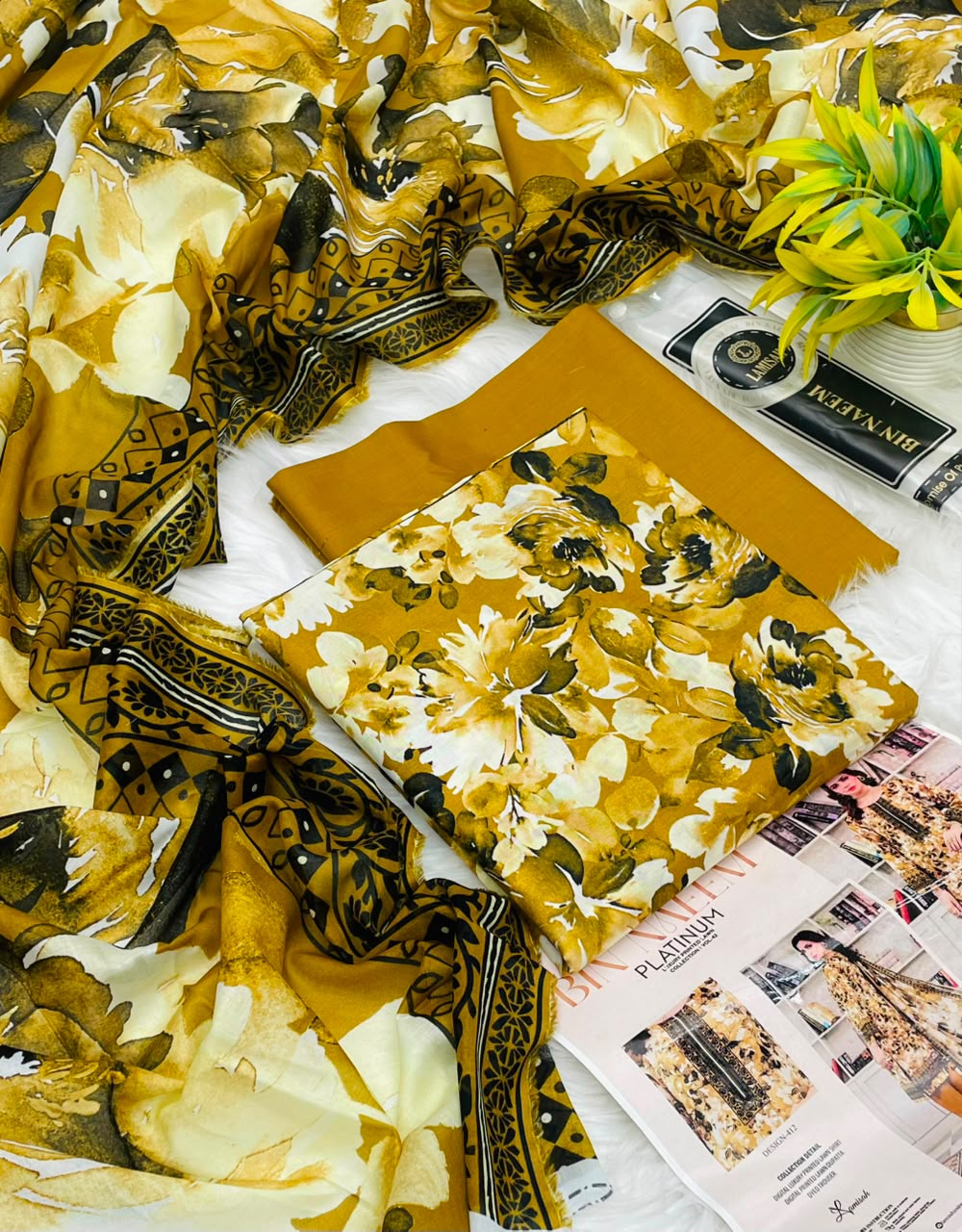 Bin Naeem Platinum Vol-43 3PC Printed Lawn