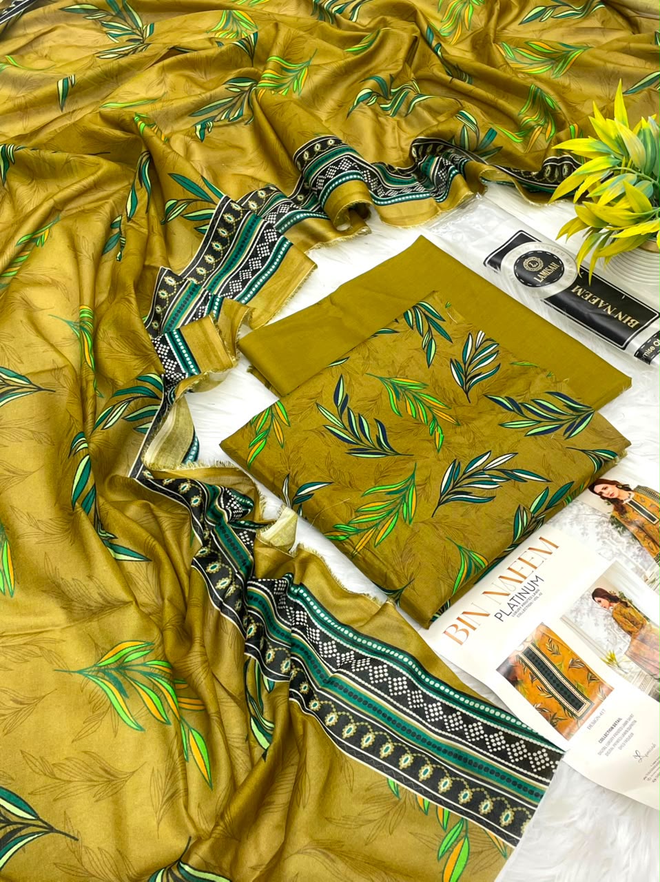 Bin Naeem Platinum Vol-43 3PC Printed Lawn