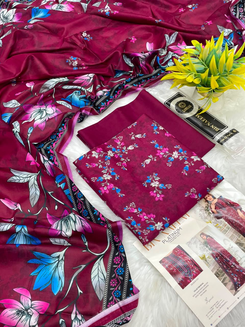 Bin Naeem Platinum Vol-43 3PC Printed Lawn