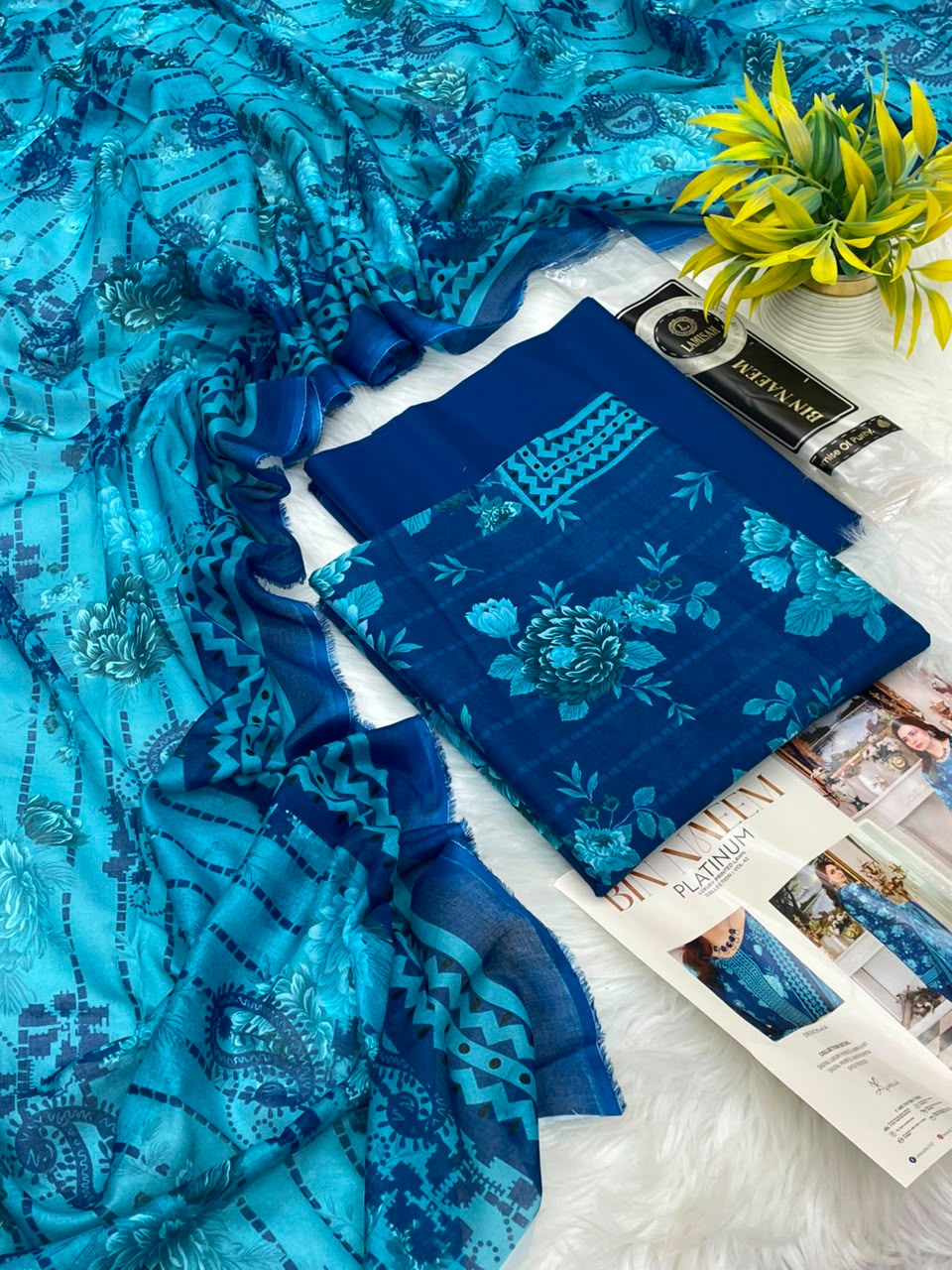 Bin Naeem Platinum Vol-43 3PC Printed Lawn