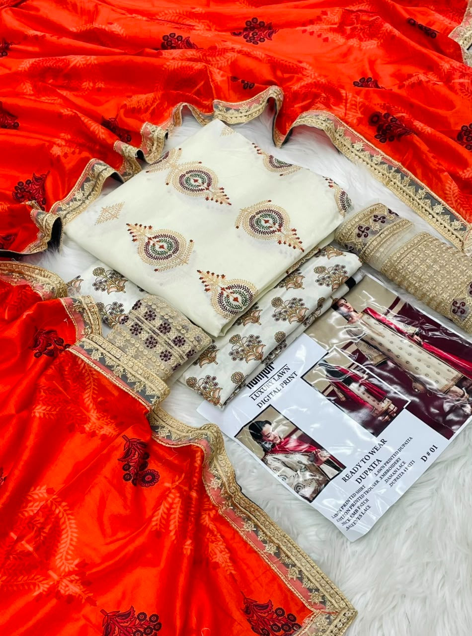 Humjoli Luxury Lawn Digital Print 3PC