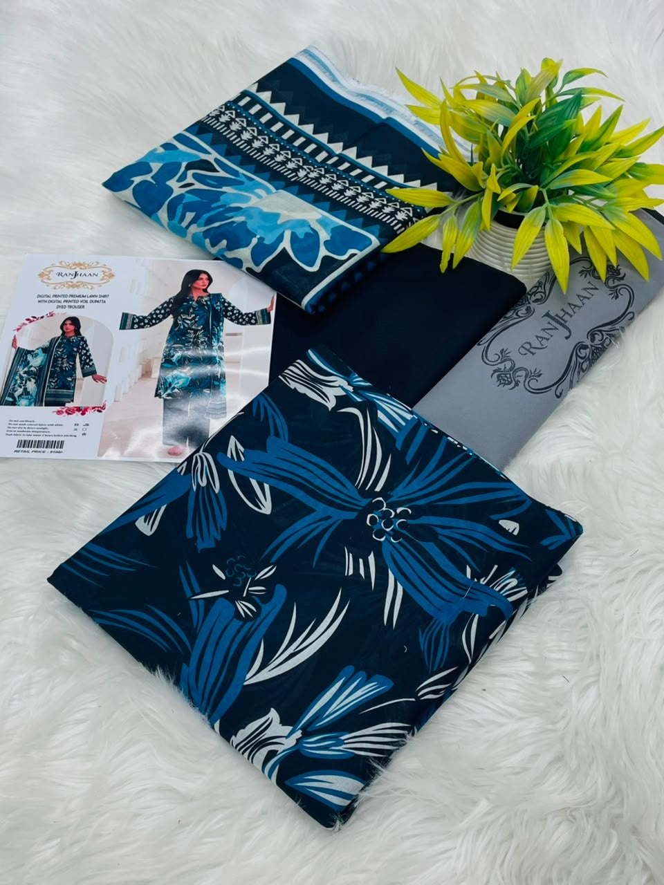 Ranjhaan 3PC Printed Lawn