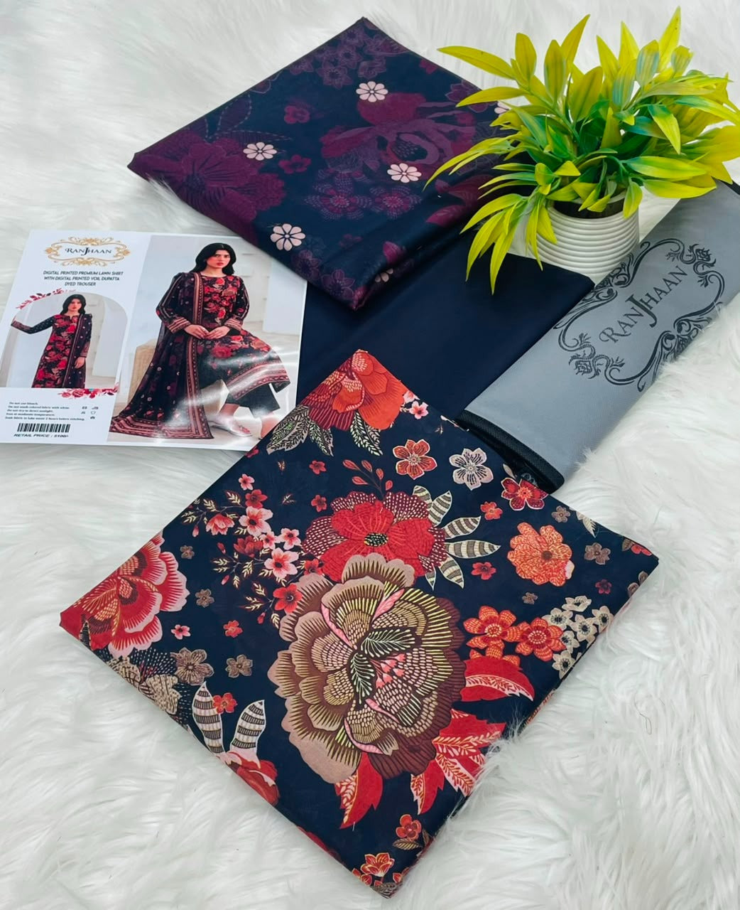 Ranjhaan 3PC Printed Lawn