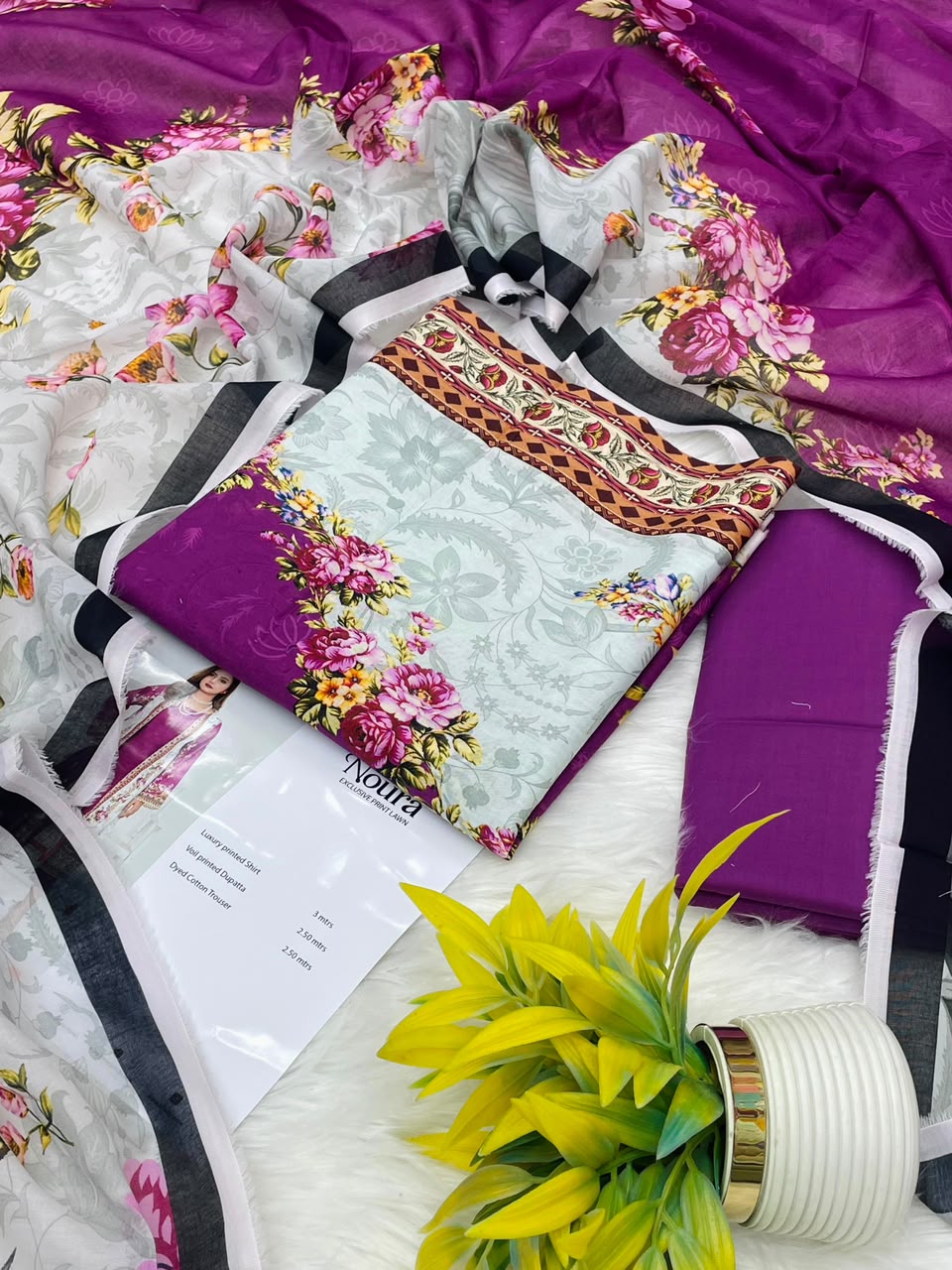 Noura Printed Lawn 3PC – Latest Volume 2026