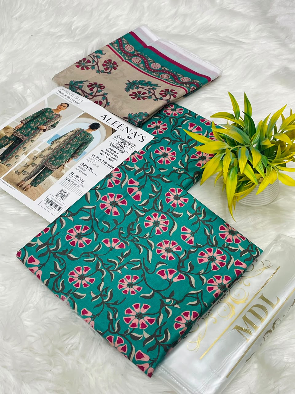 Aleena's by MDL Premium Unstitched Lawn Vol-04 2026 – 3PC