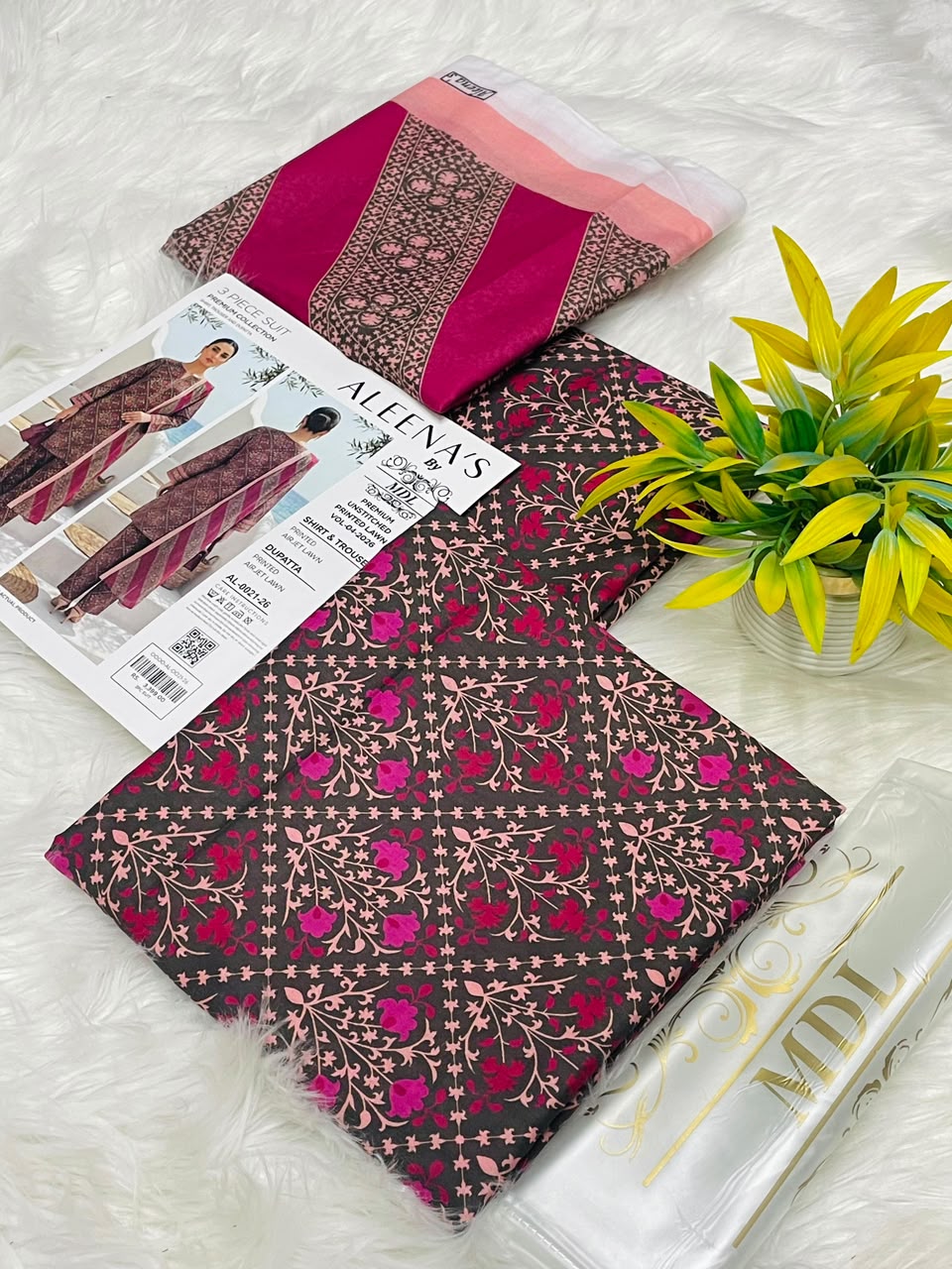 Aleena's by MDL Premium Unstitched Lawn Vol-04 2026 – 3PC