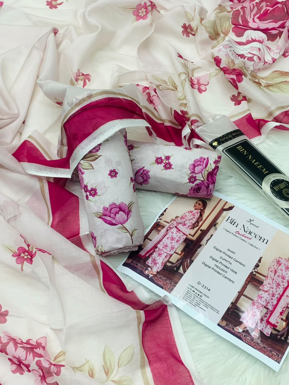Bin Naeem Orchard – Digital Printed Cambric 3PC