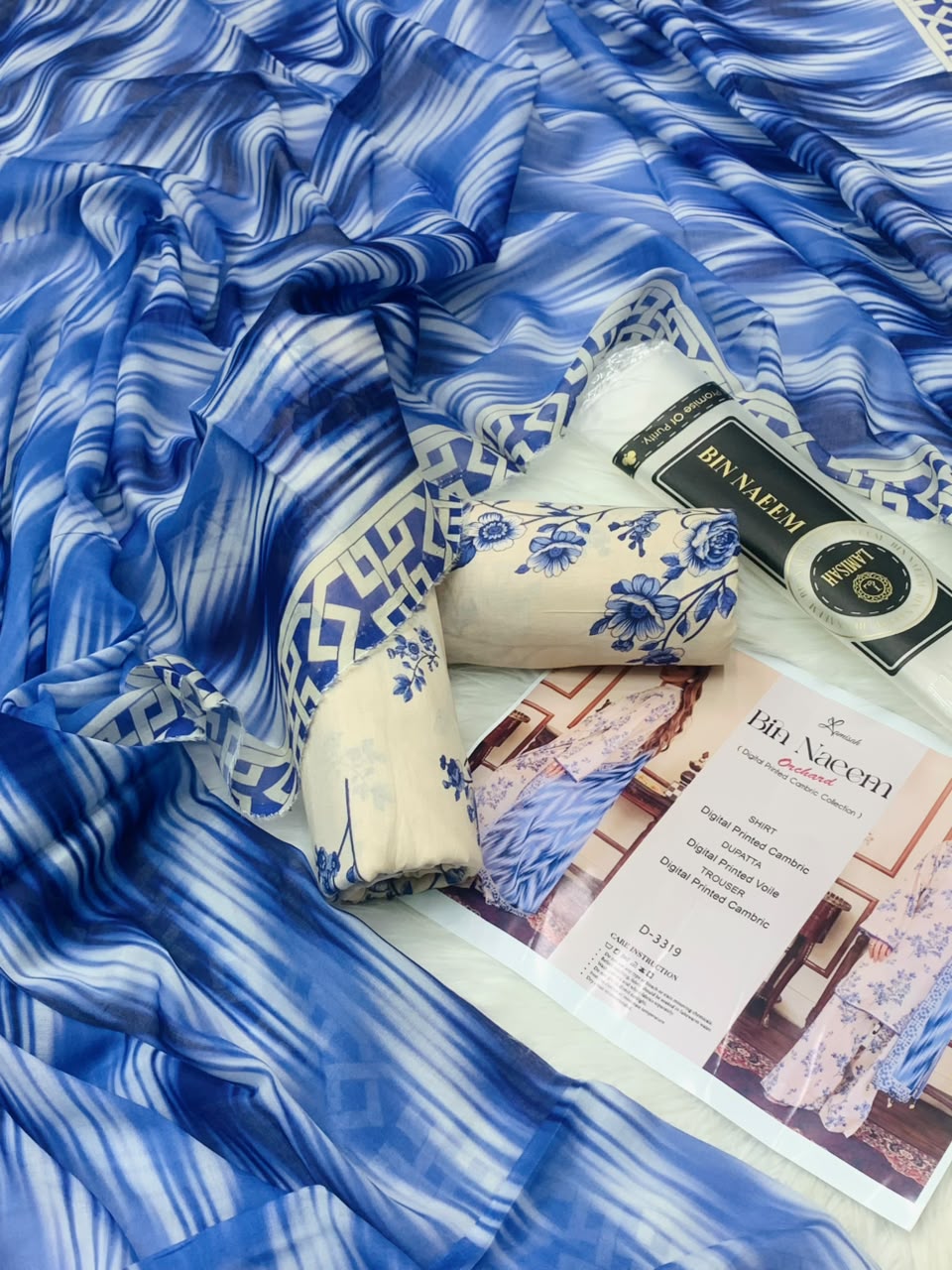 Bin Naeem Orchard – Digital Printed Cambric 3PC