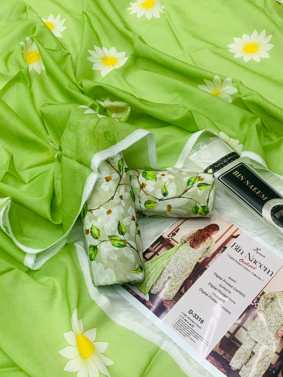 Bin Naeem Orchard – Digital Printed Cambric 3PC