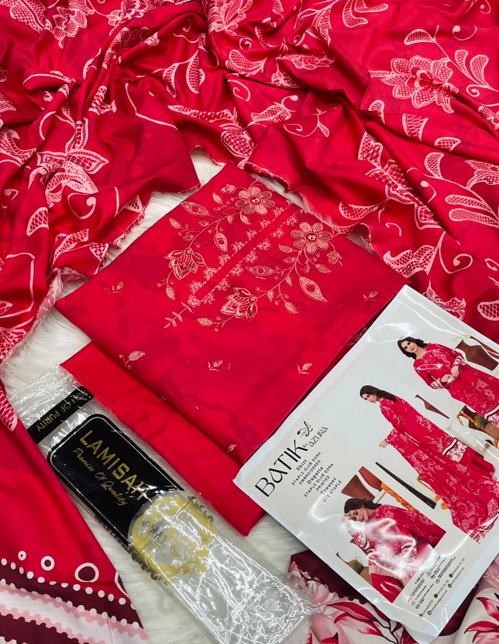 Batik By Azura Slub Embroidered Linen 3PC Winter Collection