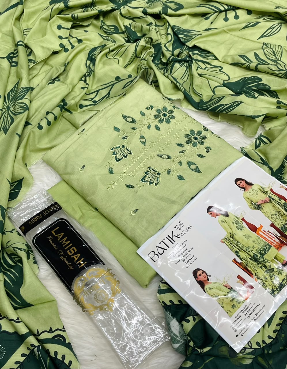 Batik By Azura Slub Embroidered Linen 3PC Winter Collection