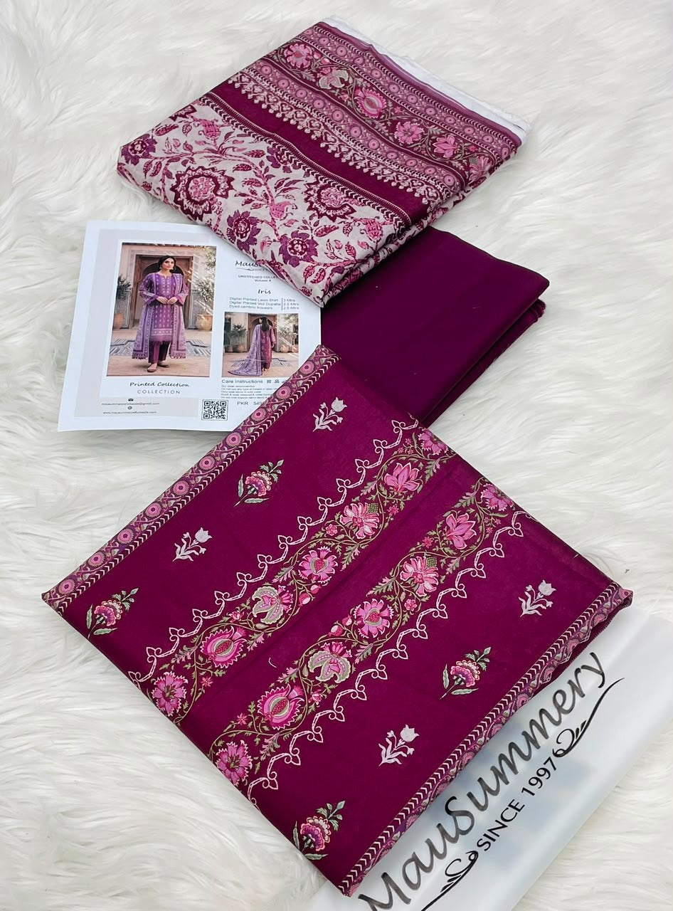 Mausummery Premium Printed Lawn 3PC Vol-4 Collection