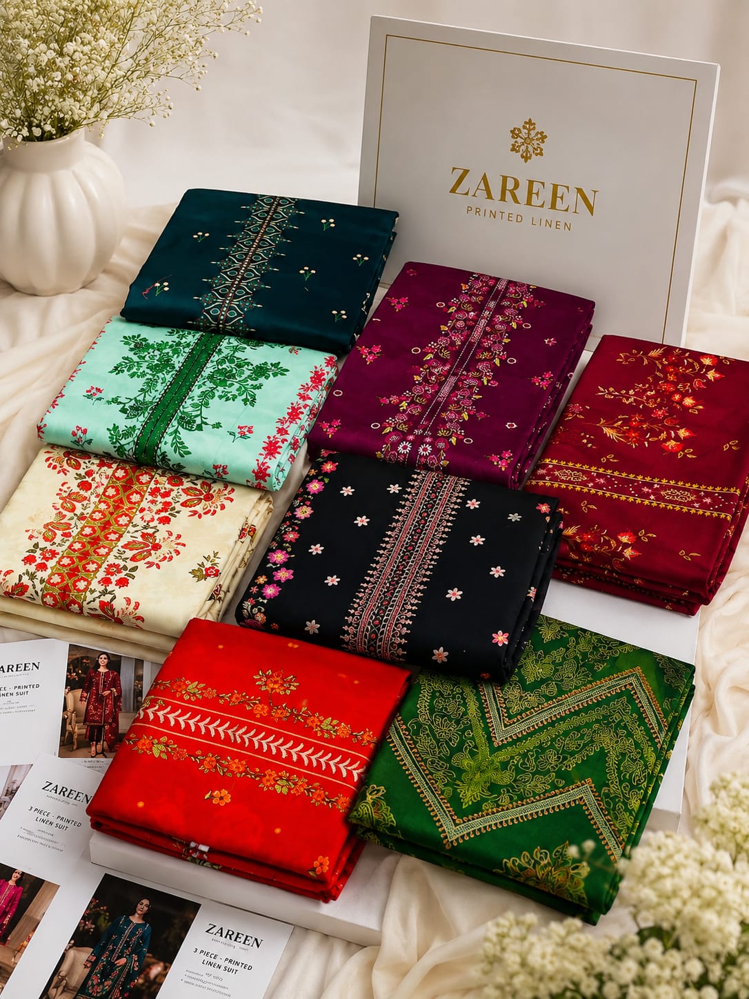 Zareen Print Linen 3PC Suit Winter Collection 2026