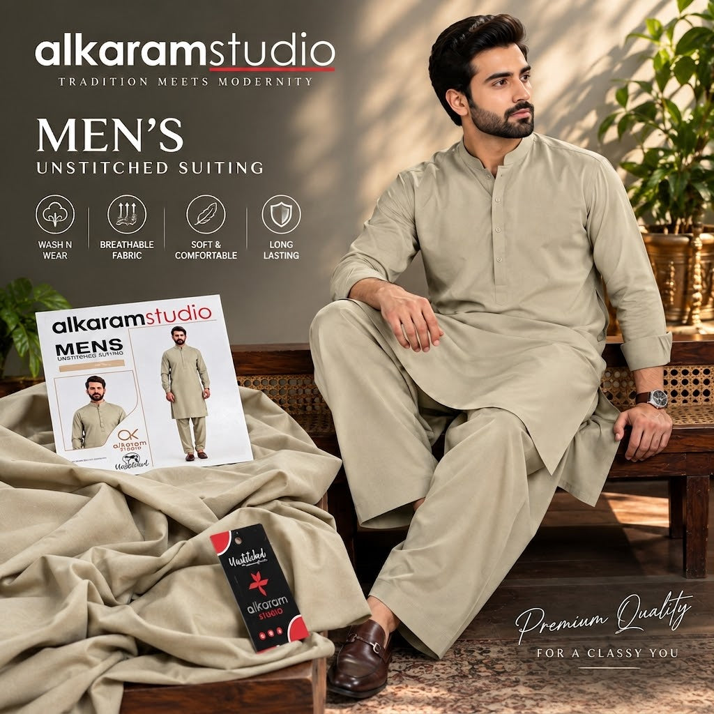 Alkaram Studio Men's Wash &Wear