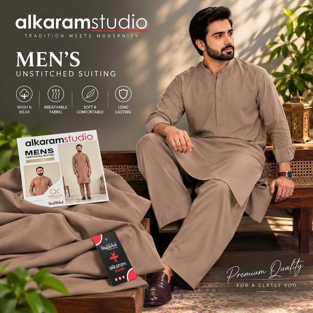 Alkaram Studio Men's Wash &Wear
