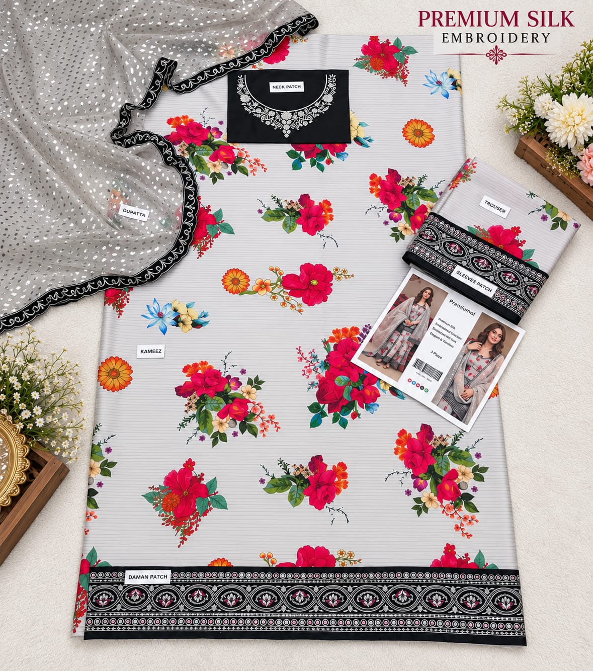Mix Brands Lux Silk Emb 3PC Collection 2026