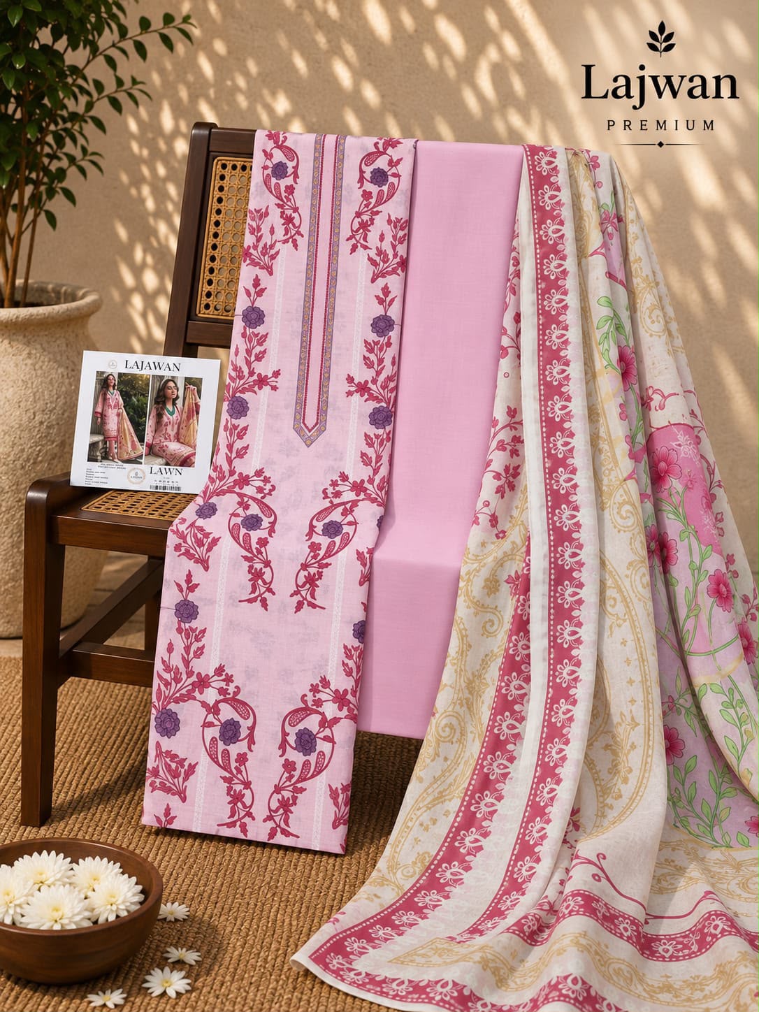 Lajawan Printed Lawn 3PC Collection 2026