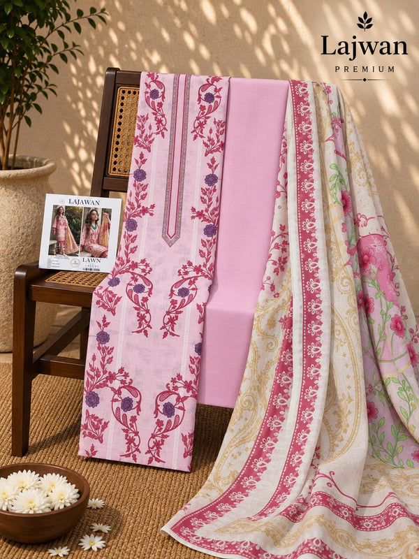 Lajawan Printed Lawn 3PC Collection 2026