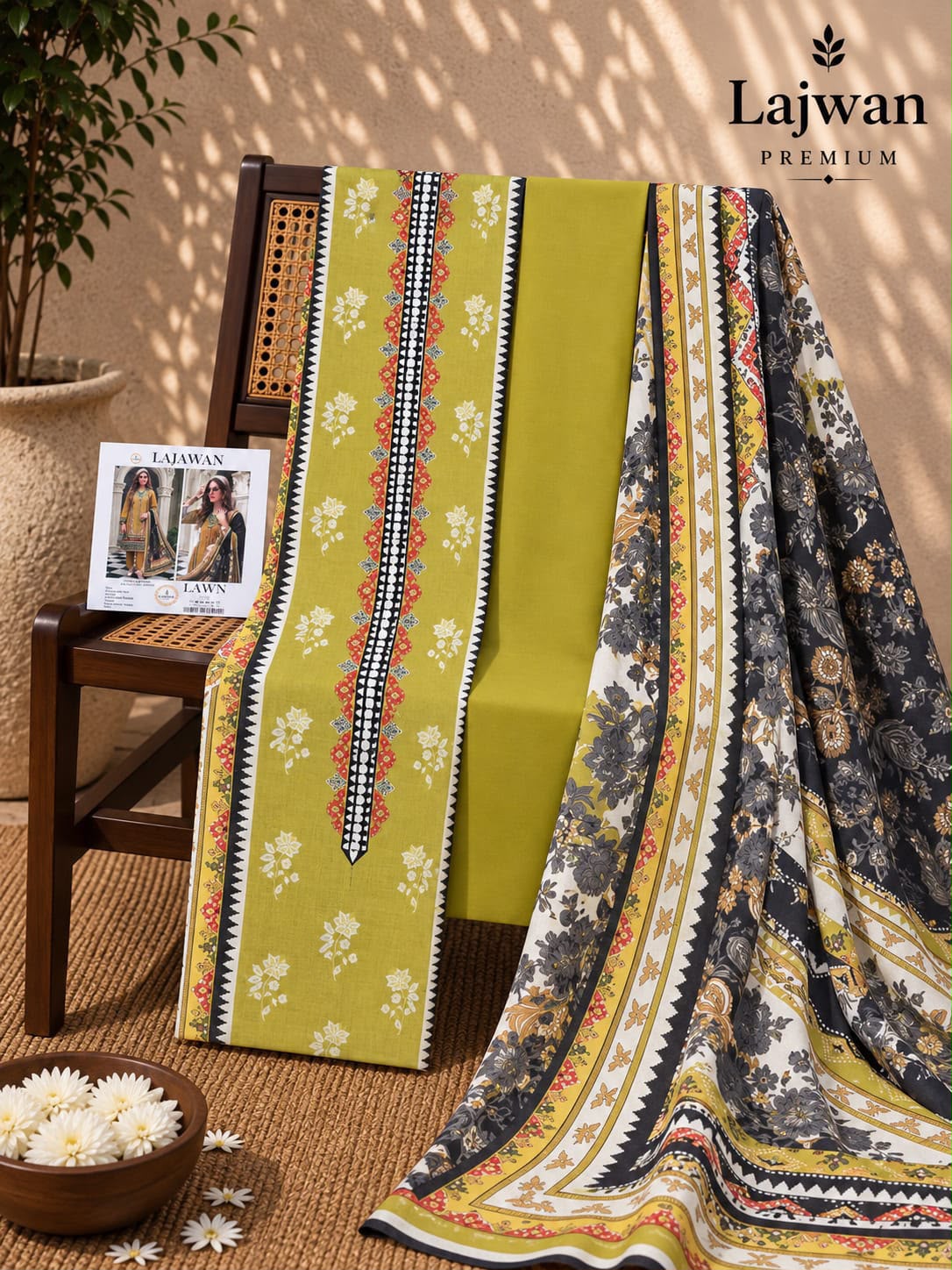 Lajawan Printed Lawn 3PC Collection 2026