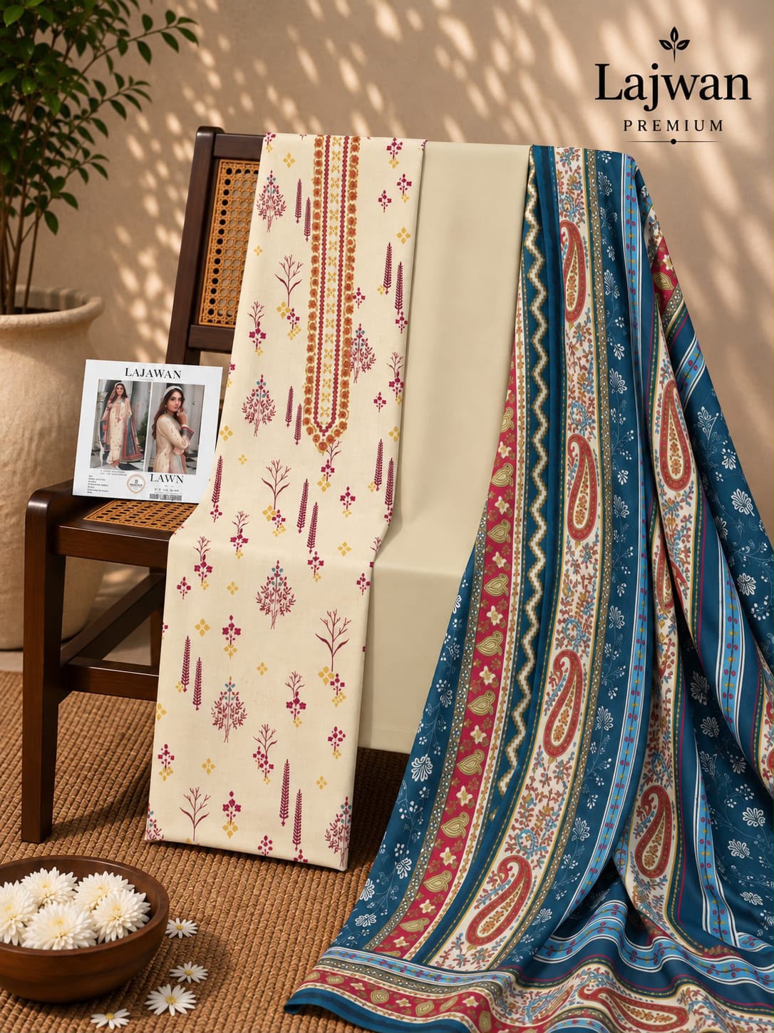 Lajawan Printed Lawn 3PC Collection 2026