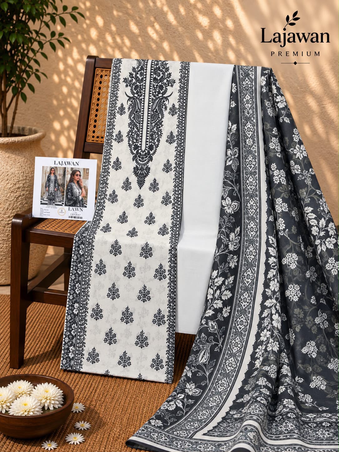 Lajawan Printed Lawn 3PC Collection 2026
