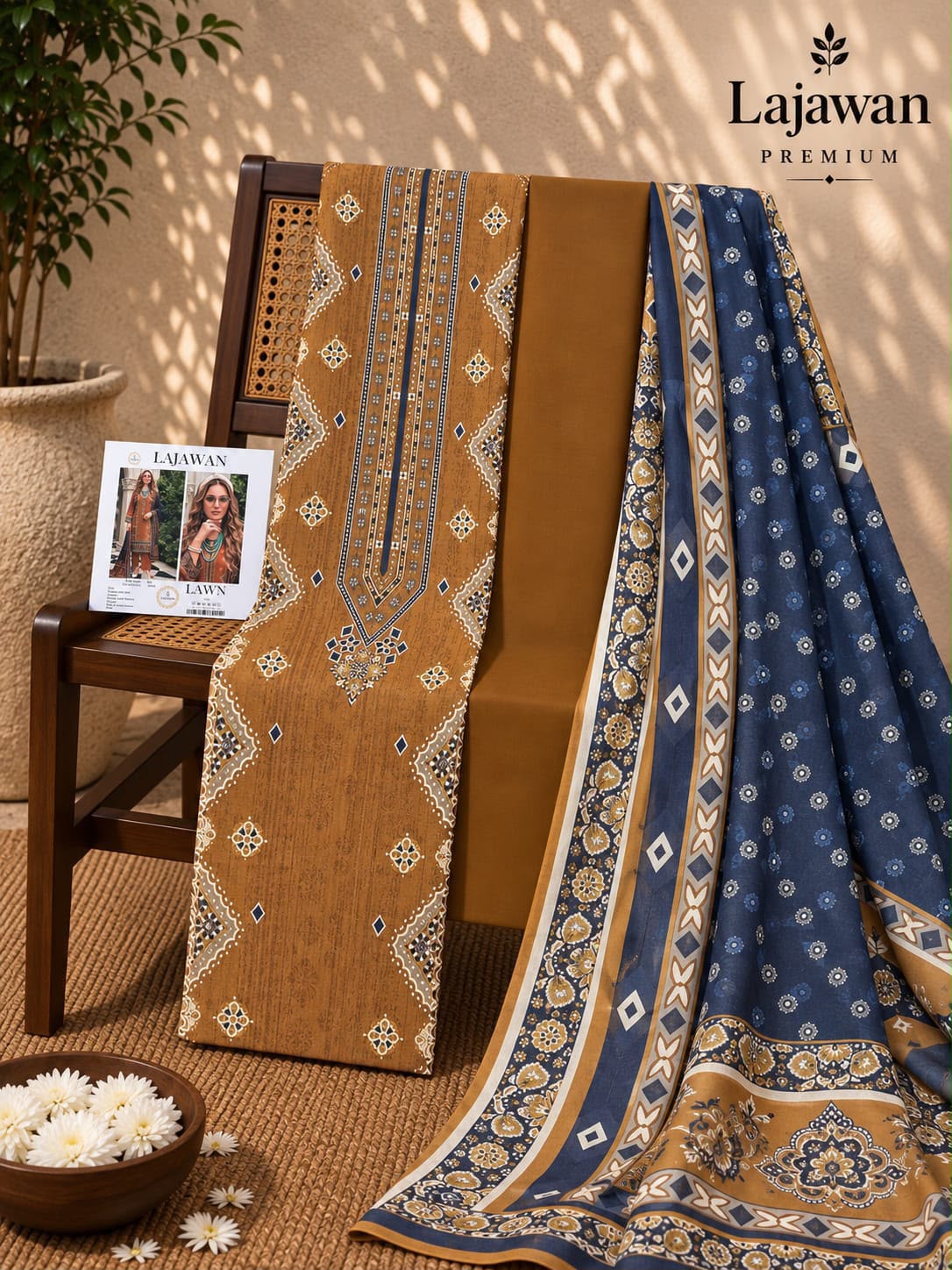 Lajawan Printed Lawn 3PC Collection 2026