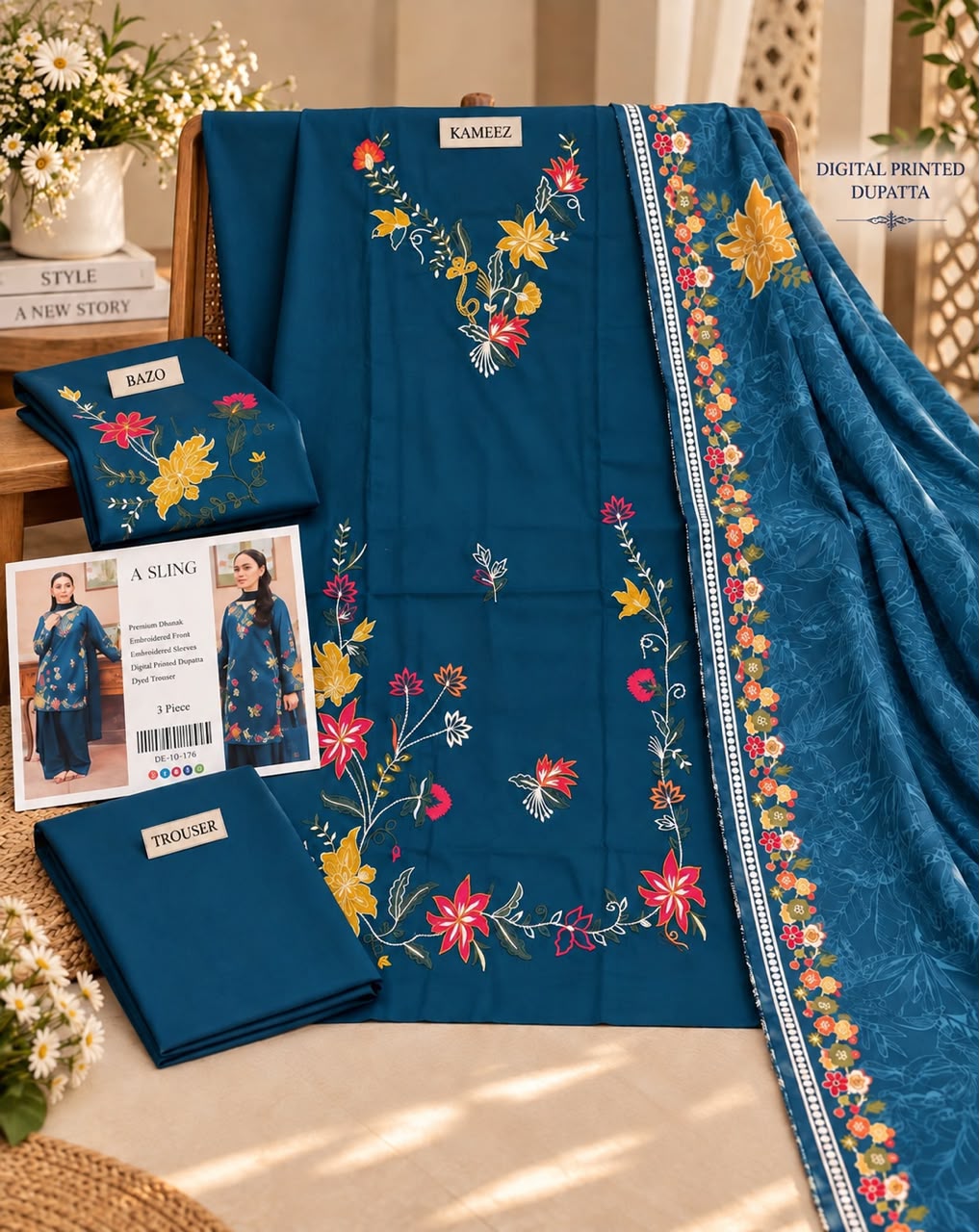 Mix Brand Luxury Dhanak Emb 3PC Winter Collection 2026