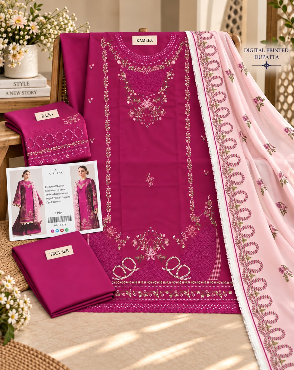 Mix Brand Luxury Dhanak Emb 3PC Winter Collection 2026