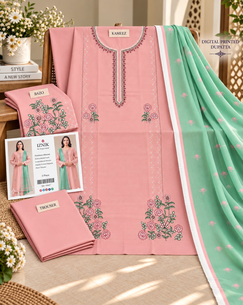 Mix Brand Luxury Dhanak Emb 3PC Winter Collection 2026