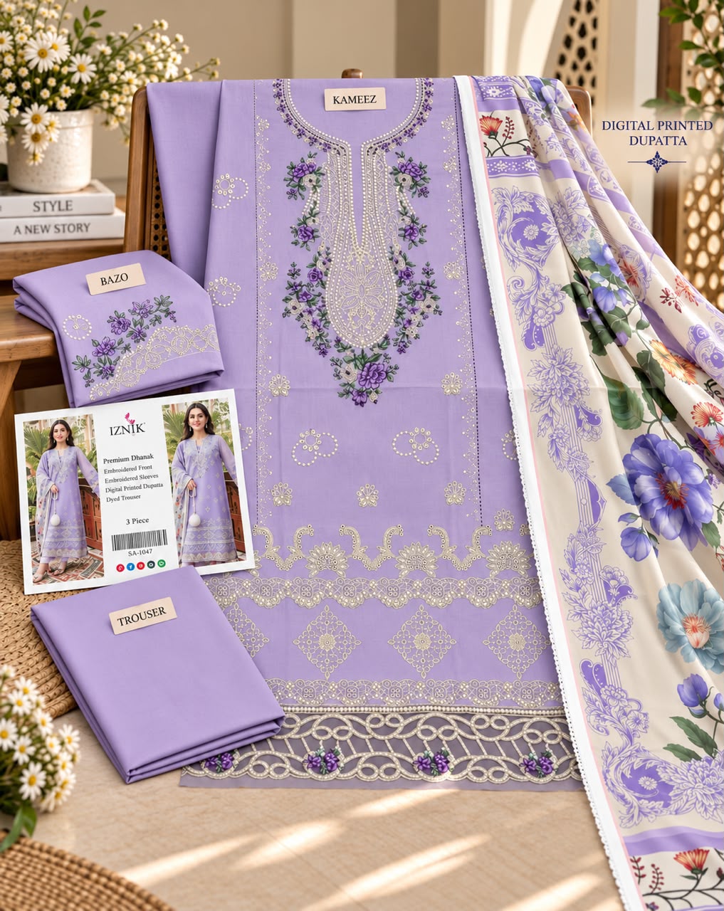 Mix Brand Luxury Dhanak Emb 3PC Winter Collection 2026