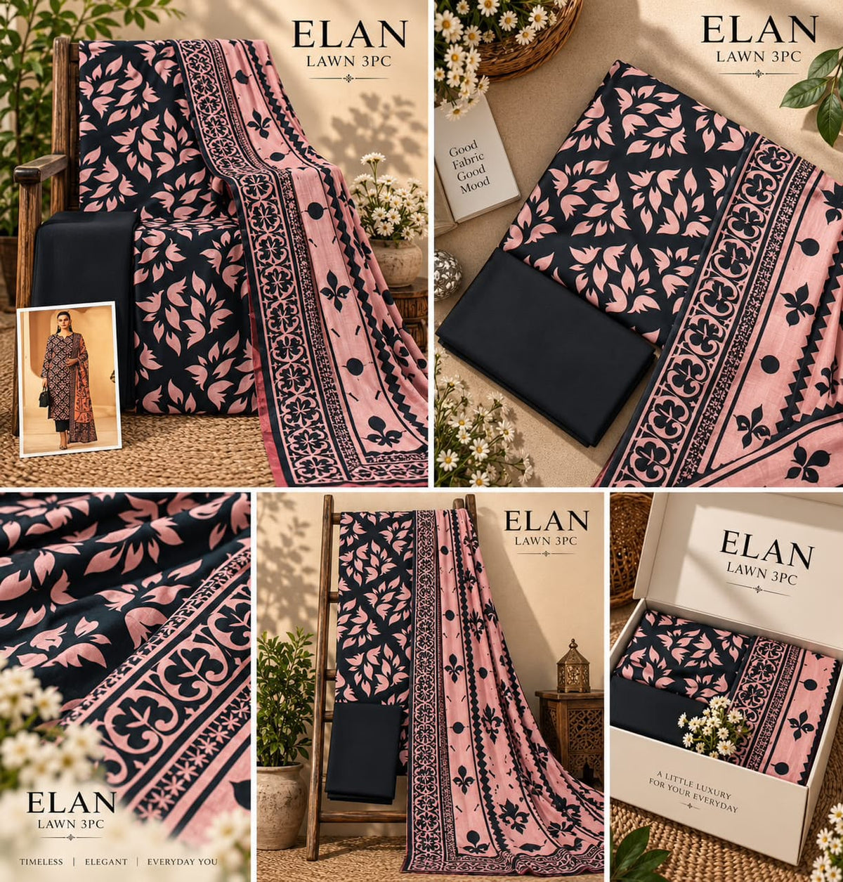 Elaan Premium Lawn 3PC Collection 2026