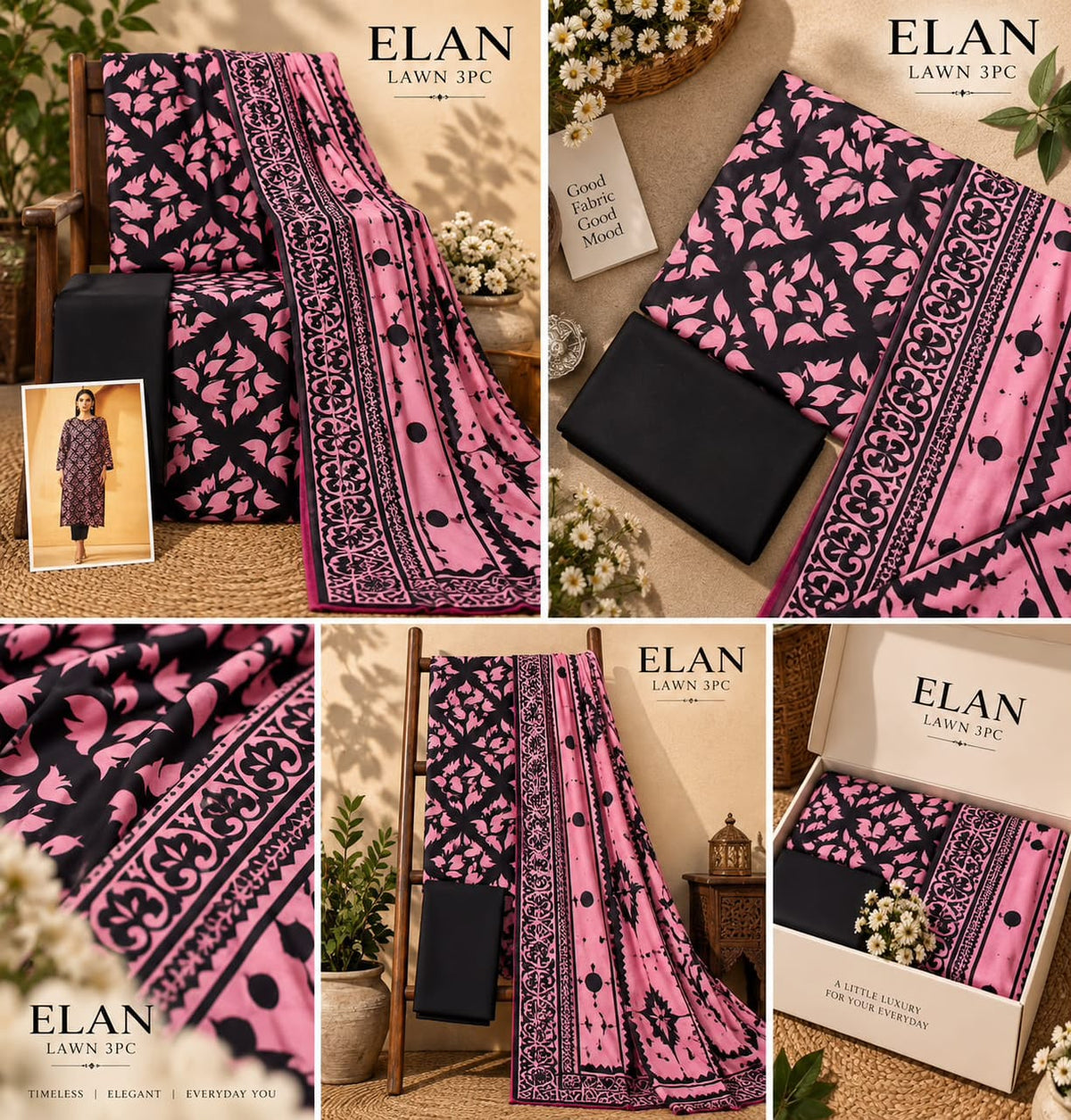 Elaan Premium Lawn 3PC Collection 2026