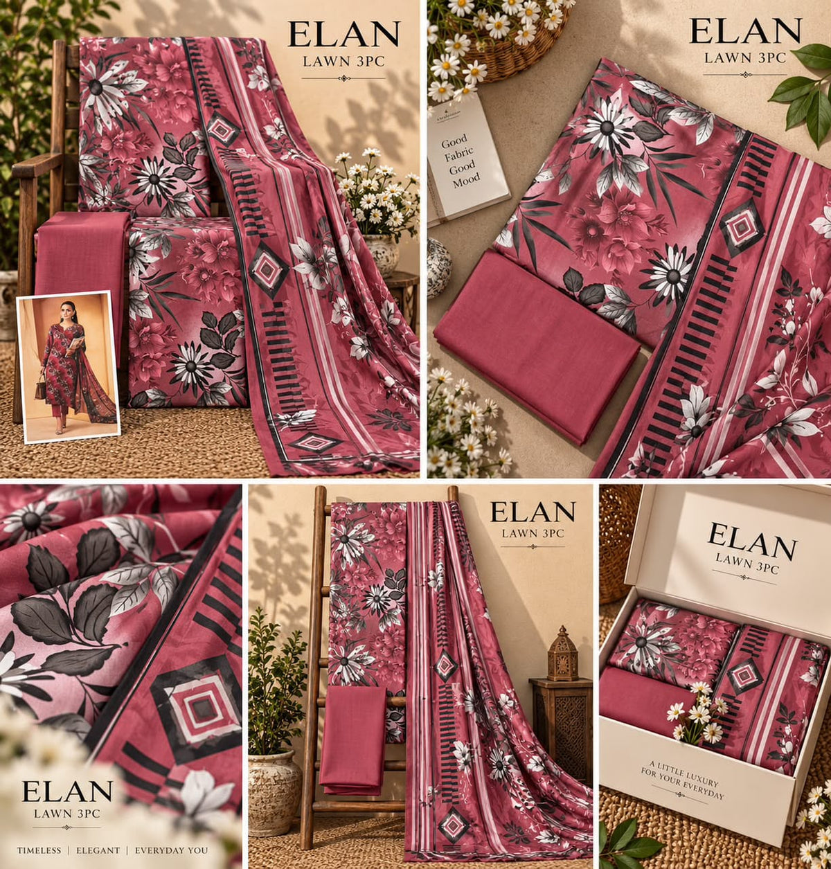 Elaan Premium Lawn 3PC Collection 2026