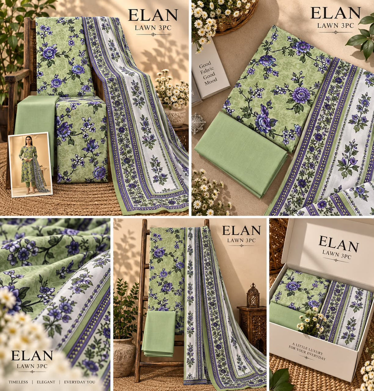 Elaan Premium Lawn 3PC Collection 2026