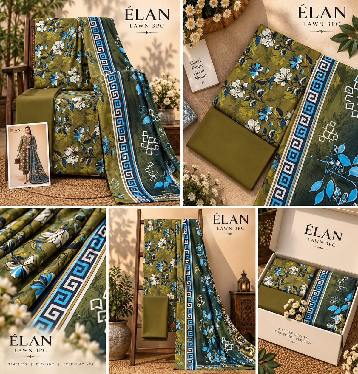 Elaan Premium Lawn 3PC Collection 2026
