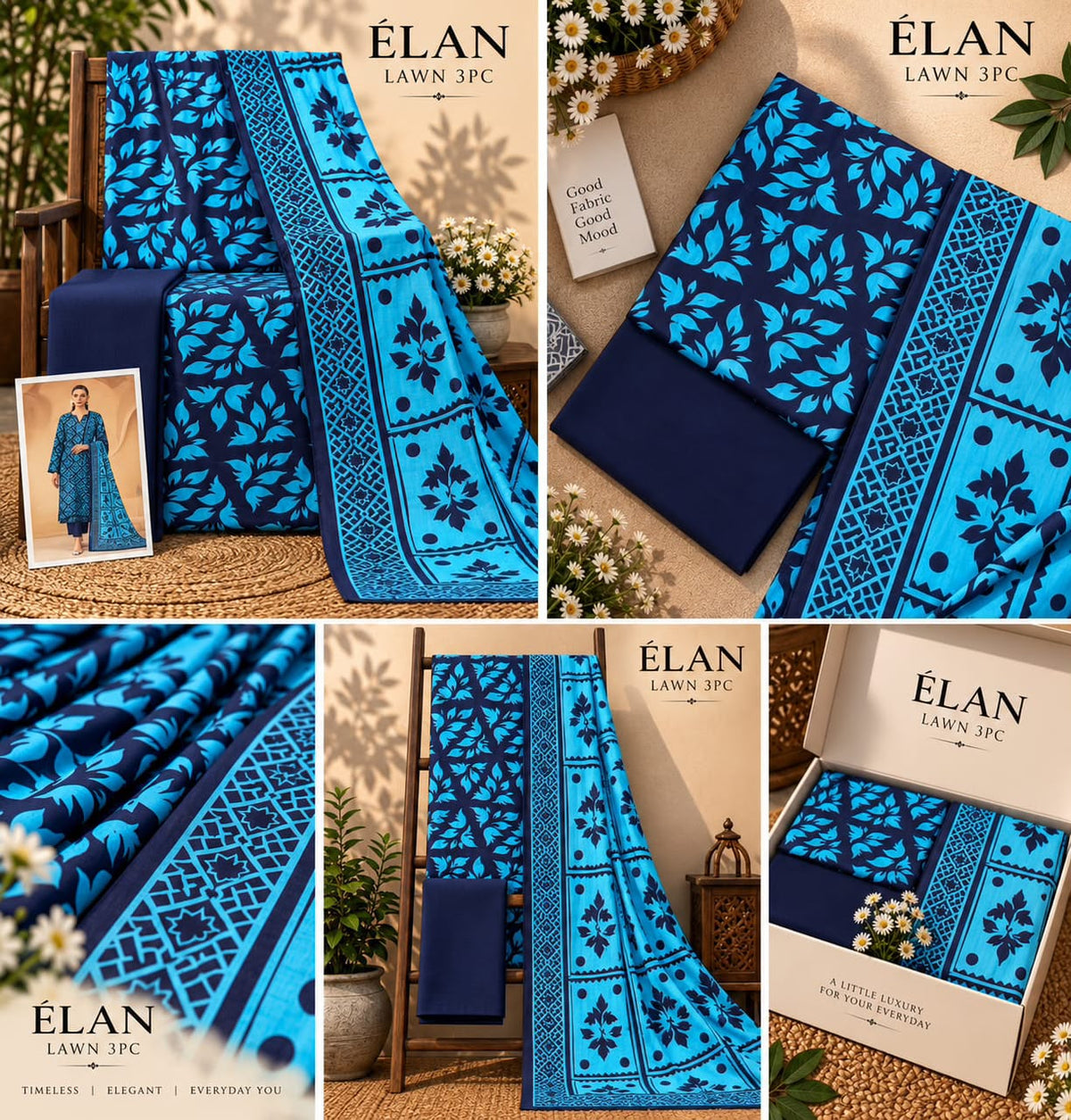 Elaan Premium Lawn 3PC Collection 2026