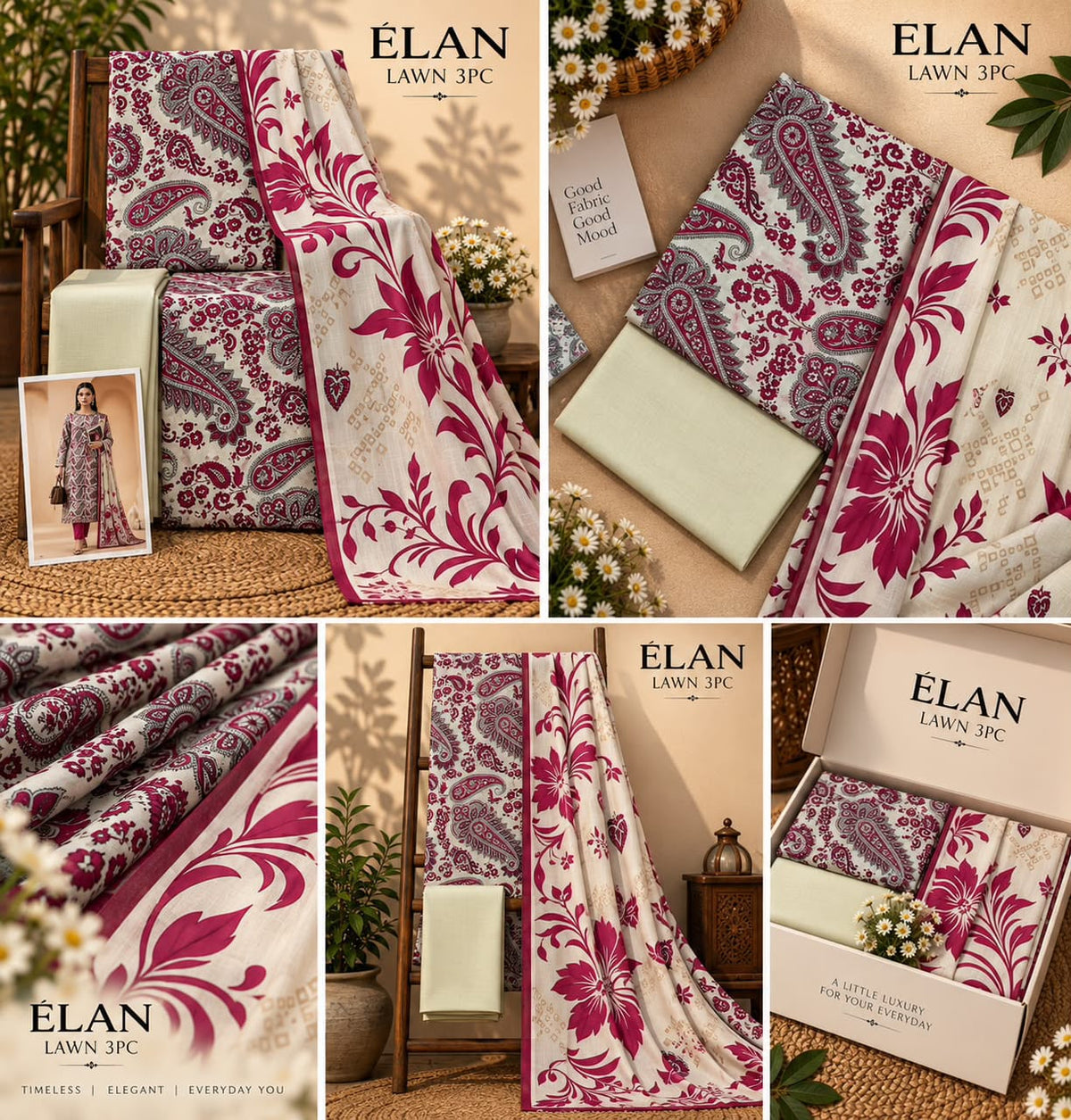 Elaan Premium Lawn 3PC Collection 2026