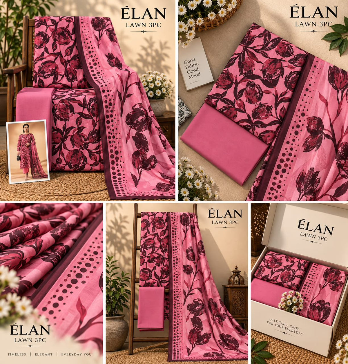 Elaan Premium Lawn 3PC Collection 2026