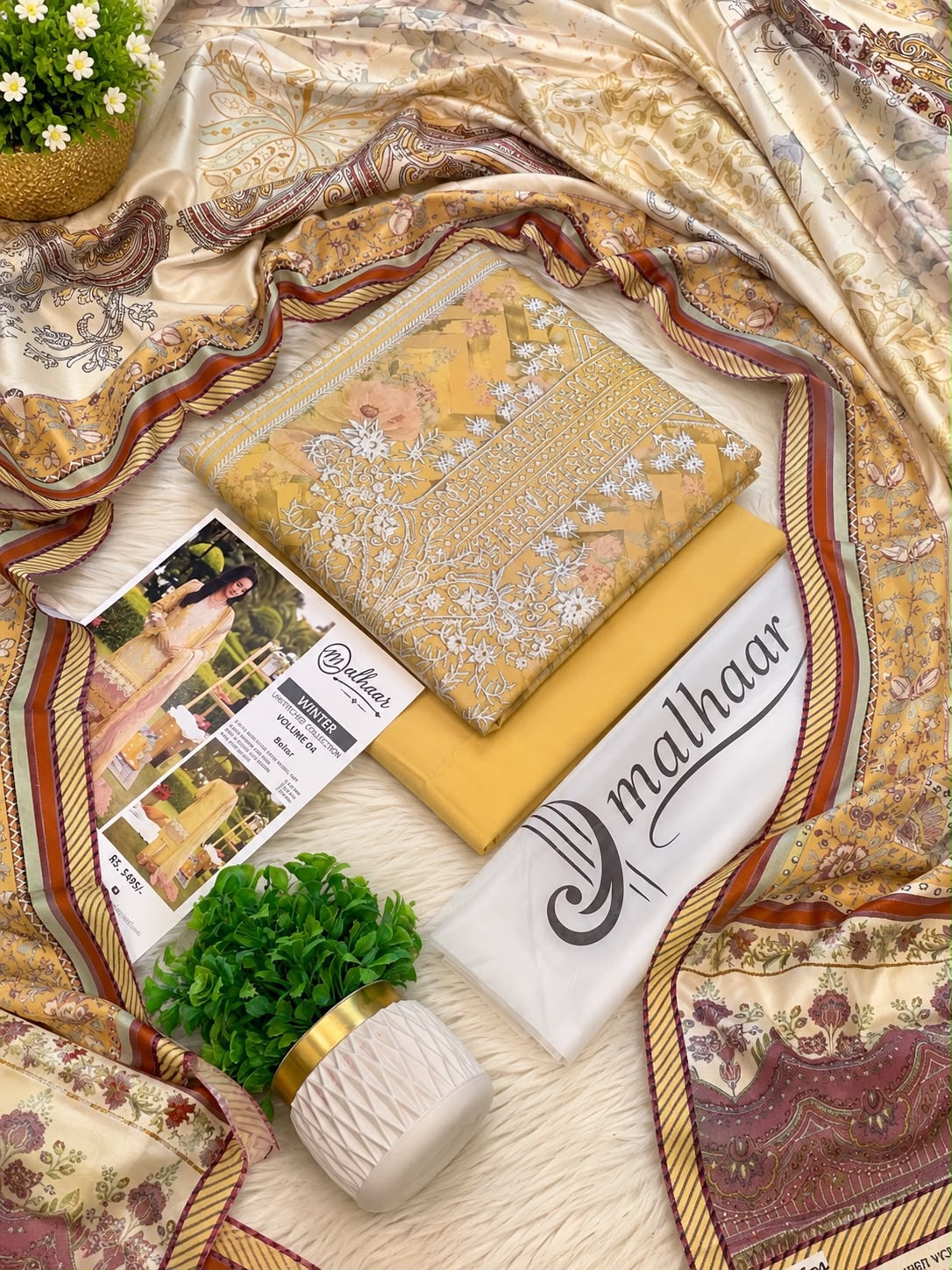 Malhaar Premium Printed Linen 4PC Winter Collection 2026-27