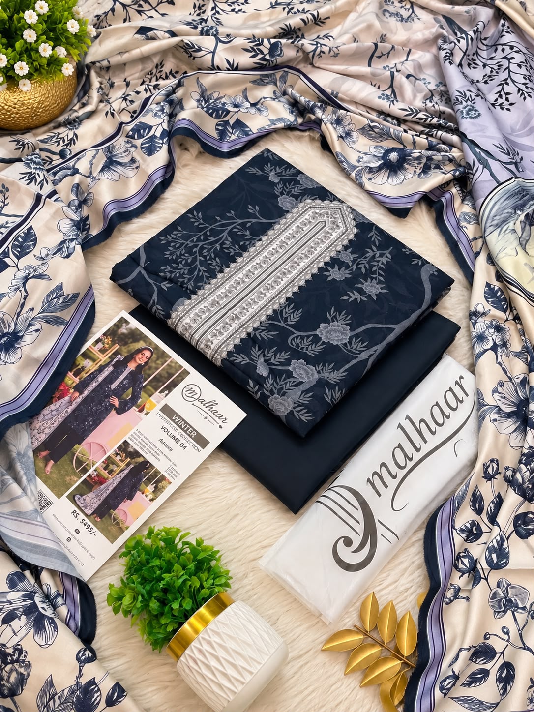 Malhaar Premium Printed Linen 4PC Winter Collection 2026-27