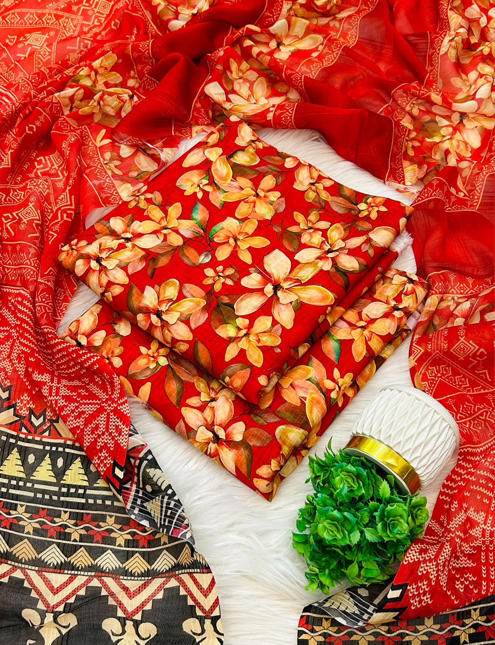Hajra Printed Viscose Allover 3PC Collection 2026-27