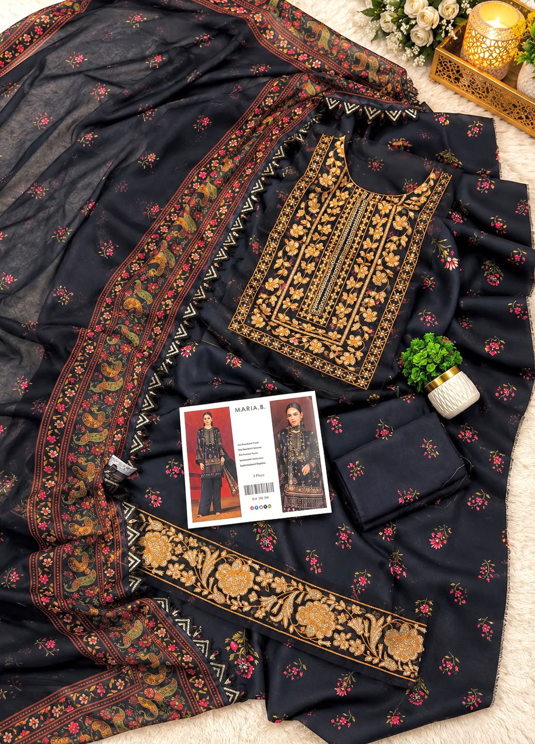 Mix Brand Luxury Silk Emb 3PC Vol-5