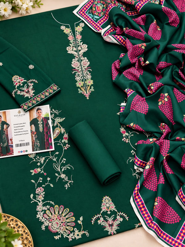 Mix Brand Luxury Dhanak Emb 3PC Vol-8