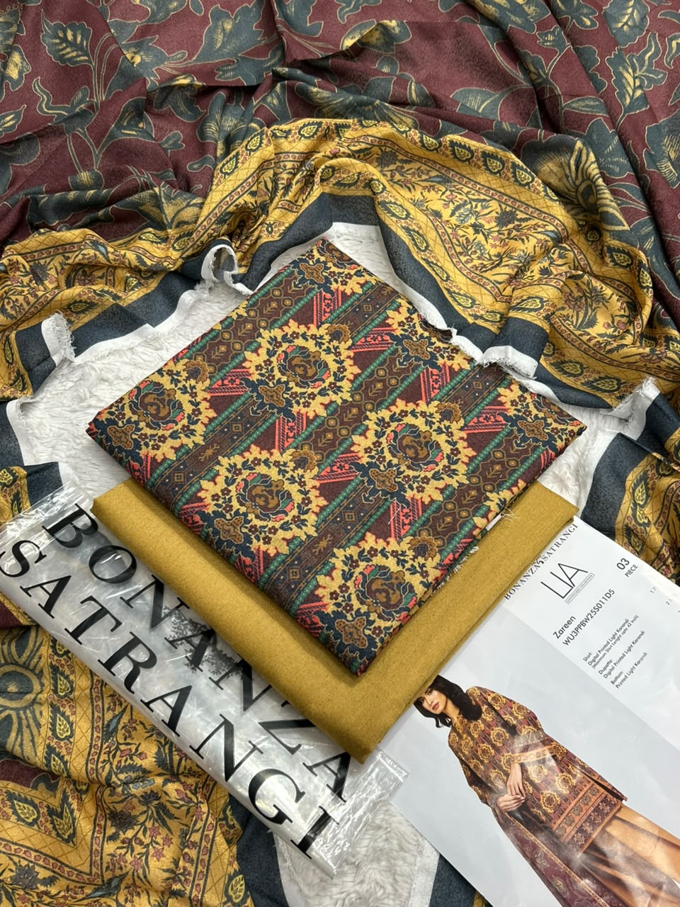 Bonanza Satrangi Printed Karandi 3PC Winter Collection 2026-27