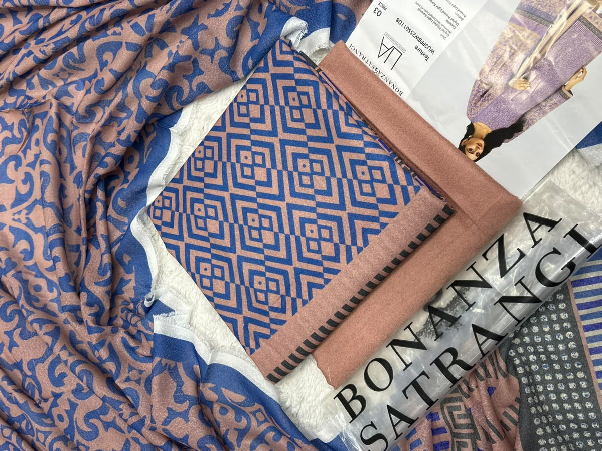 Bonanza Satrangi Printed Karandi 3PC Winter Collection 2026-27