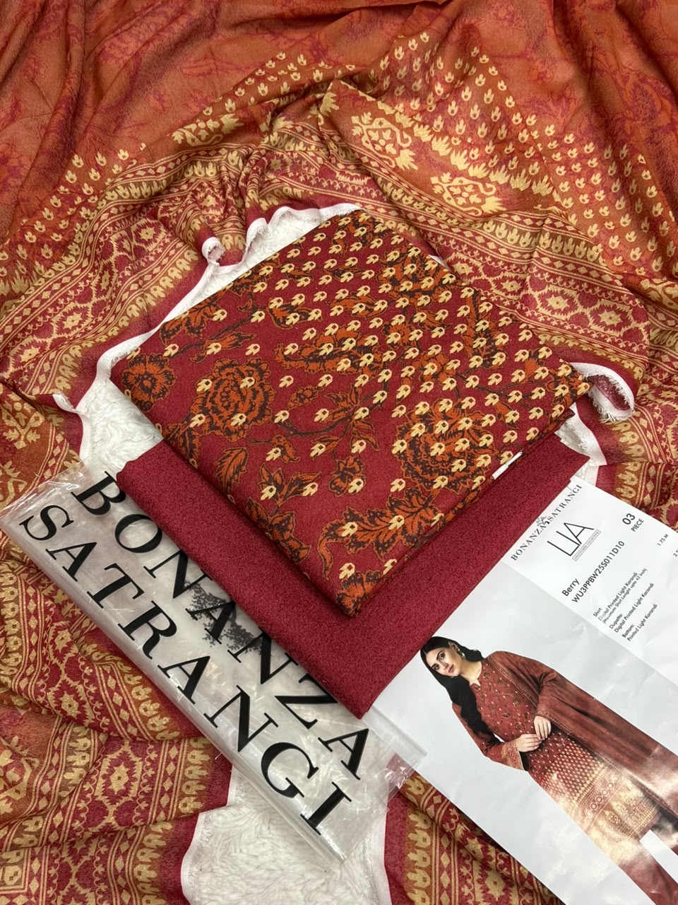 Bonanza Satrangi Printed Karandi 3PC Winter Collection 2026-27
