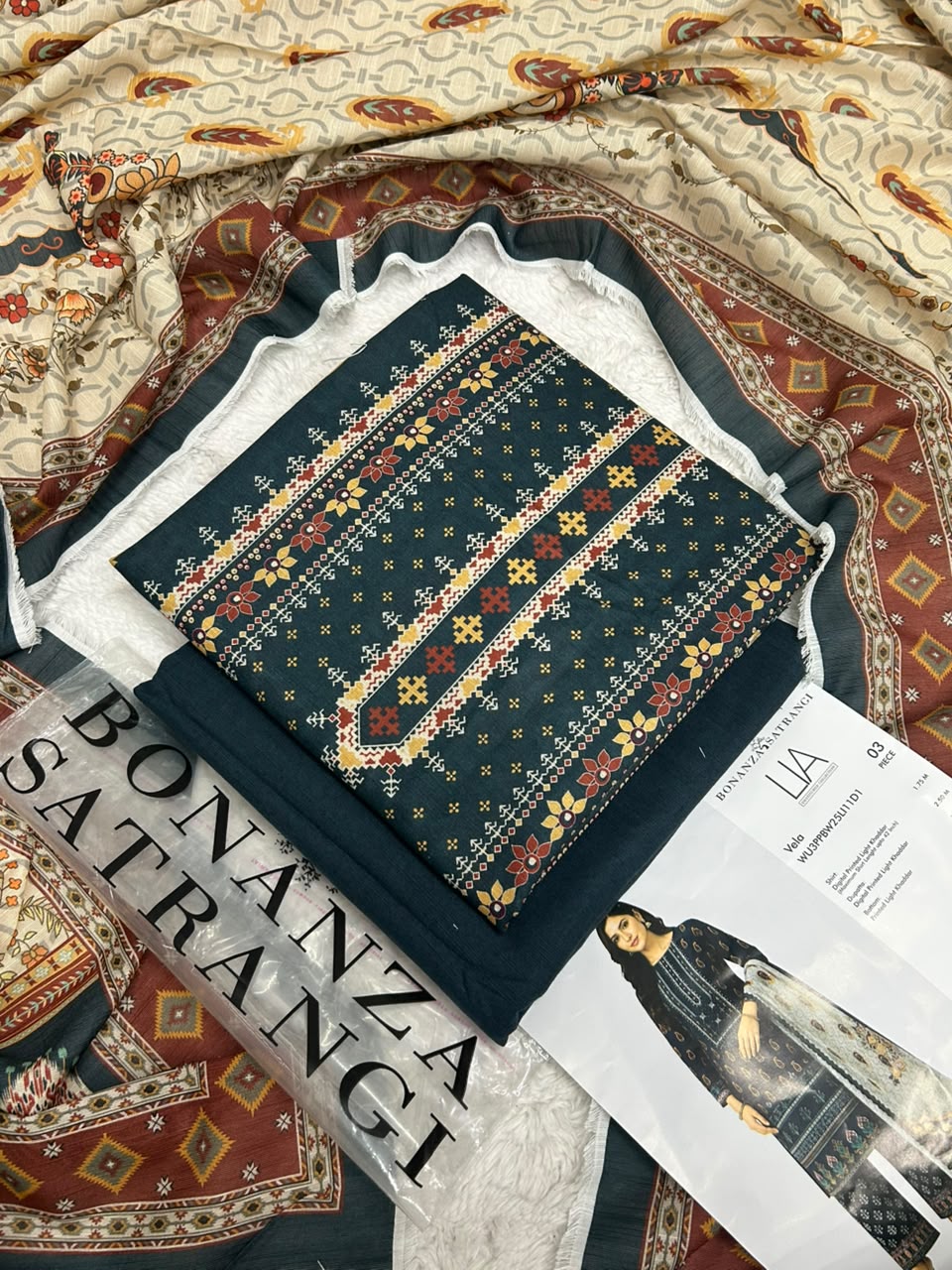 Bonanza Satrangi Printed Khaddar 3PC Winter Collection 2026-27