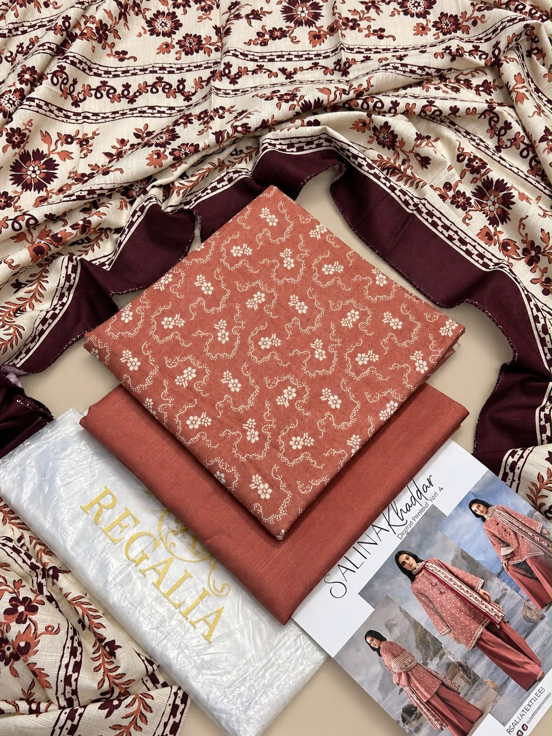 Salina by Regalia Tex Printed Khaddar 3PC Vol-4 Winter Collection 2026-27