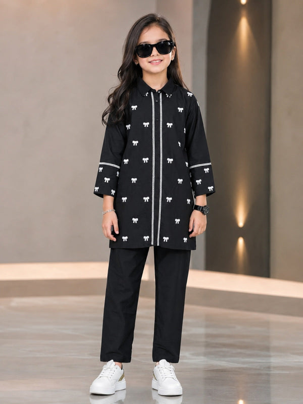 Embroidered Girls Co Ord Set VG214-A